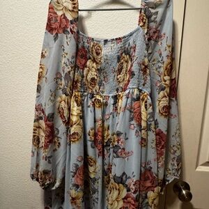 Floral Smocked Women's Top